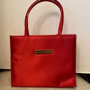 Red purse Giorgio Beverly hills.